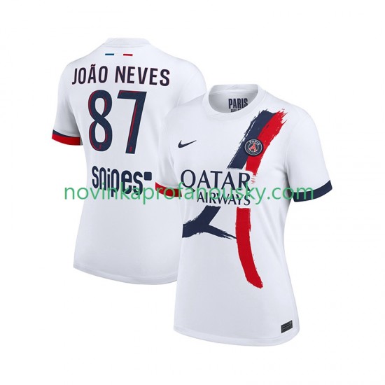Paris Saint-Germain Dres Joao Neves 87 Venkovní Fotbalové Dresy pro Muže 2025-2026 Krátký rukáv