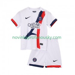 Paris Saint-Germain Dres Venkovní Fotbalové Dresy pro Děti 2025-2026 Krátký rukáv