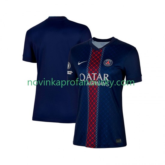 Paris Saint-Germain Dres Domácí Fotbalové Dresy pro Ženy 2025-2026 Krátký rukáv