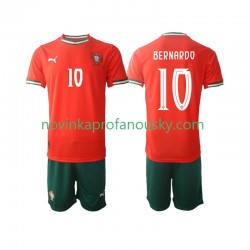 Portugalsko Dres Bernardo Silva 10 Domácí Fotbalové Dresy pro Děti 2025-2026 Krátký rukáv