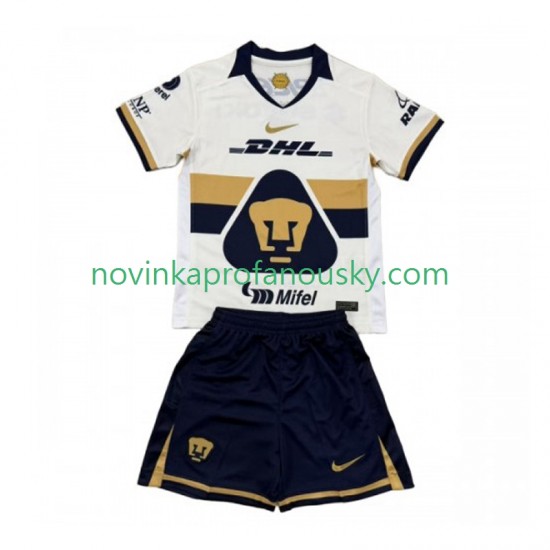 Pumas UNAM Dres Domácí Fotbalové Dresy pro Děti 2025-2026 Krátký rukáv