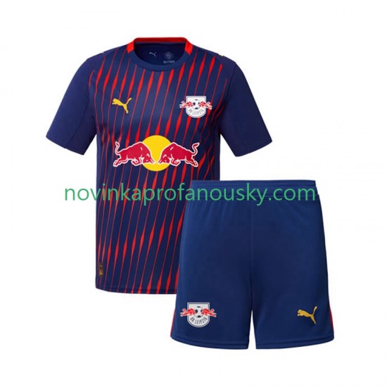 RB Leipzig Dres Venkovní Fotbalové Dresy pro Děti 2025-2026 Krátký rukáv