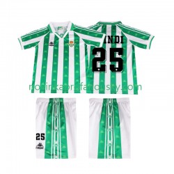 Real Betis Dres FINIDI 25 1996 1997 Retro Domácí Fotbalové Dresy pro Děti Krátký rukáv