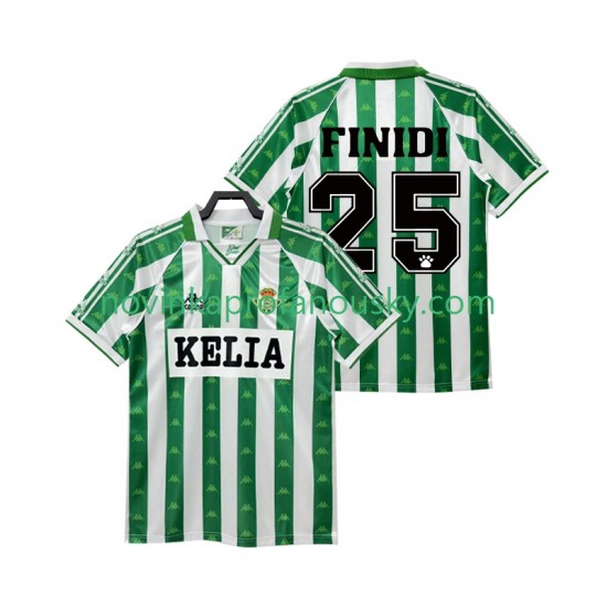 Real Betis Dres FINIDI 25 1995 1996 Retro Domácí Fotbalové Dresy pro Muže Krátký rukáv