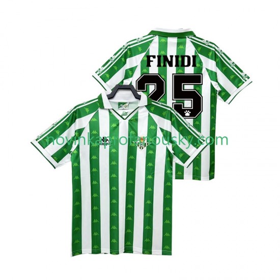 Real Betis Dres FINIDI 25 1996 1997 Retro Domácí Fotbalové Dresy pro Muže Krátký rukáv