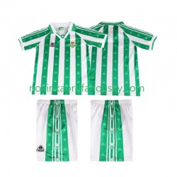 Real Betis Dres 1996 1997 Retro Domácí Fotbalové Dresy pro Děti Krátký rukáv