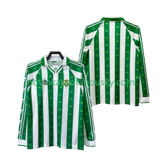 Real Betis Dres 1996 1997 Retro Domácí Fotbalové Dresy pro Muže Dlouhý rukáv