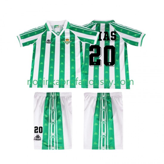Real Betis Dres Tomas Olias 20 1996 1997 Retro Domácí Fotbalové Dresy pro Děti Krátký rukáv