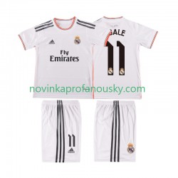 Real Madrid Dres BALE 11 2013 2014 Retro Domácí Fotbalové Dresy pro Děti Krátký rukáv
