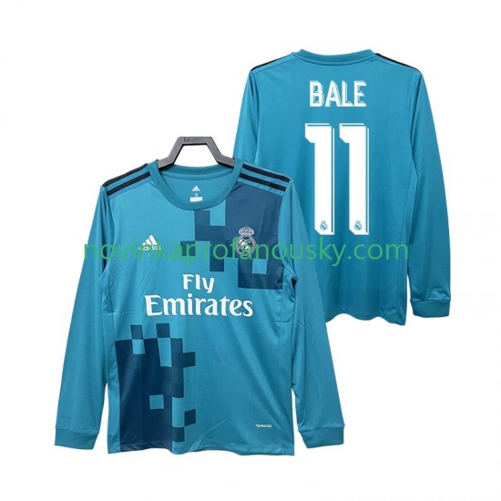 Real Madrid Dres BALE 11 2017 2018 Retro Alternativní Fotbalové Dresy pro Muže Dlouhý rukáv