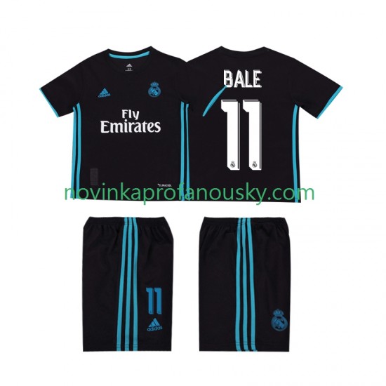 Real Madrid Dres Bale 11 2017 2018 Retro Venkovní Fotbalové Dresy pro Děti Krátký rukáv