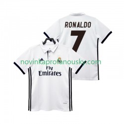 Real Madrid Dres CRISTIANO RONALDO 7 2017 2018 Retro Domácí Fotbalové Dresy pro Muže Krátký rukáv