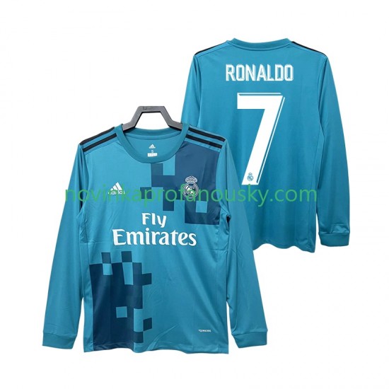 Real Madrid Dres CRISTIANO RONALDO 7 2017 2018 Retro Alternativní Fotbalové Dresy pro Muže Dlouhý rukáv