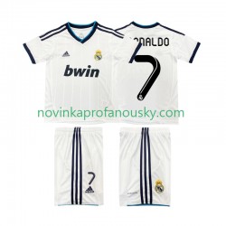 Real Madrid Dres Cristiano Ronaldo 7 2012 2013 Retro Domácí Fotbalové Dresy pro Děti Krátký rukáv