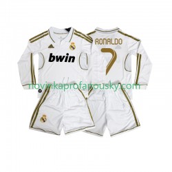 Real Madrid Dres Cristiano Ronaldo 7 2012 Retro Domácí Fotbalové Dresy pro Děti 2011 Dlouhý rukáv
