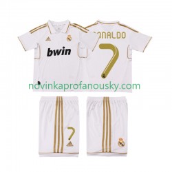 Real Madrid Dres Cristiano Ronaldo 7 2012 Retro Domácí Fotbalové Dresy pro Děti 2011 Krátký rukáv