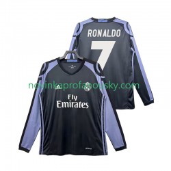 Real Madrid Dres Cristiano Ronaldo 7 2016 2017 Retro Alternativní Fotbalové Dresy pro Muže Dlouhý rukáv