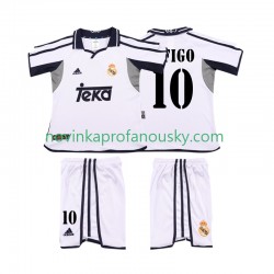 Real Madrid Dres FIGO 10 2001 Retro Domácí Fotbalové Dresy pro Děti 2002 Krátký rukáv
