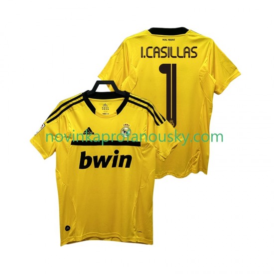 Real Madrid Dres I.CASILLAS 1 2012 Brankářské Retro Domácí Fotbalové Dresy pro Muže 2011 Krátký rukáv