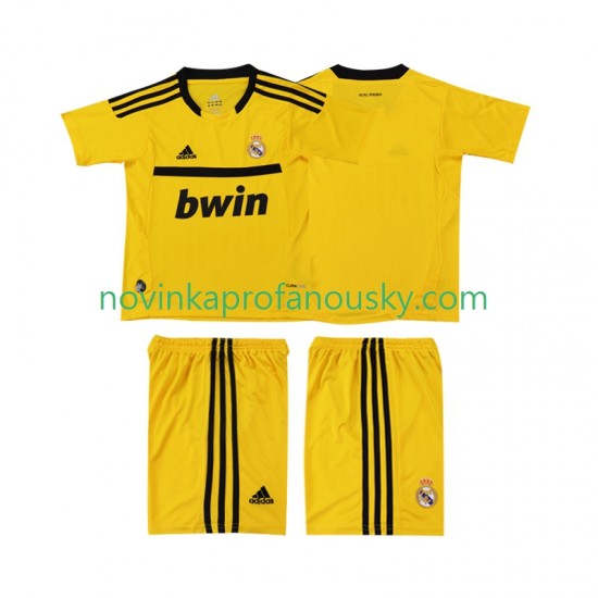 Real Madrid Dres 2012 Brankářské Retro Domácí Fotbalové Dresy pro Děti 2011 Krátký rukáv