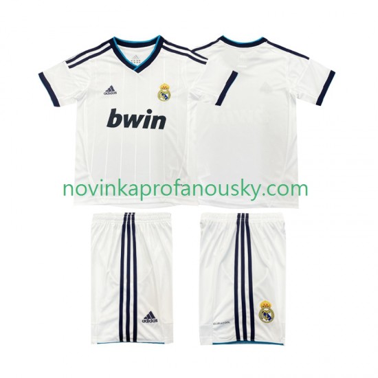 Real Madrid Dres 2012 2013 Retro Domácí Fotbalové Dresy pro Děti Krátký rukáv