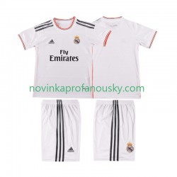 Real Madrid Dres 2013 2014 Retro Domácí Fotbalové Dresy pro Děti Krátký rukáv
