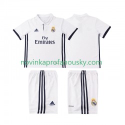Real Madrid Dres 2016 2017 Retro Domácí Fotbalové Dresy pro Děti Krátký rukáv