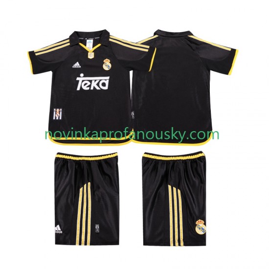 Real Madrid Dres 2001 Retro Venkovní Fotbalové Dresy pro Děti 1999 Krátký rukáv