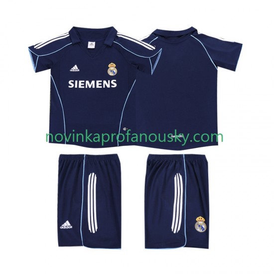 Real Madrid Dres 2005 Retro Venkovní Fotbalové Dresy pro Děti 2006 Krátký rukáv