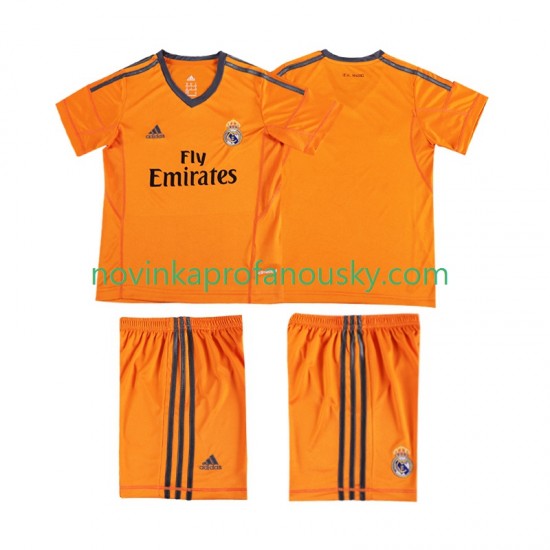 Real Madrid Dres 2013 2014 Retro Alternativní Fotbalové Dresy pro Děti Krátký rukáv