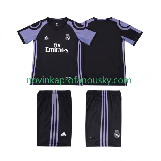 Real Madrid Dres 2016 2017 Retro Alternativní Fotbalové Dresy pro Děti Krátký rukáv