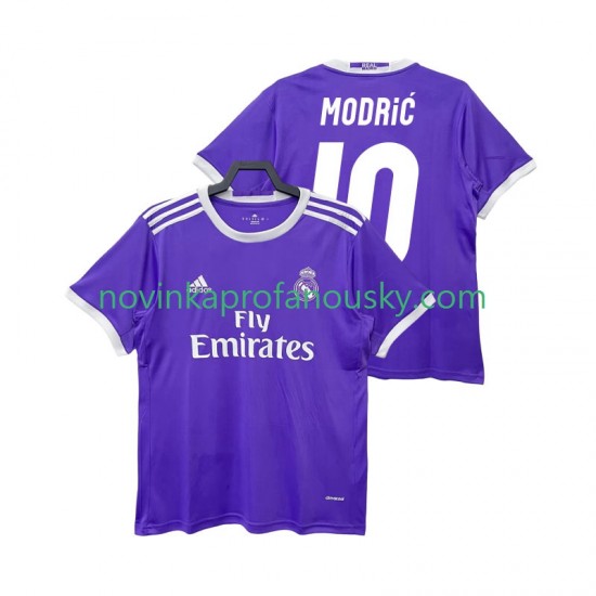 Real Madrid Dres Modrić LUCA 10 2016 2017 Retro Venkovní Fotbalové Dresy pro Muže Krátký rukáv