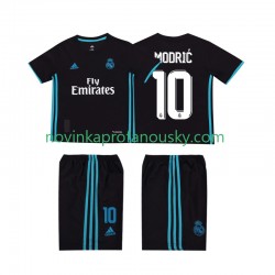Real Madrid Dres Modrić 10 2017 2018 Retro Venkovní Fotbalové Dresy pro Děti Krátký rukáv