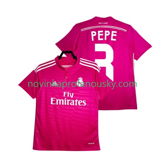 Real Madrid Dres PEPE 3 2014 2015 Retro Venkovní Fotbalové Dresy pro Muže Krátký rukáv