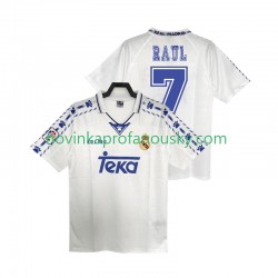 Real Madrid Dres RAUL 7 1996 1997 Retro Domácí Fotbalové Dresy pro Muže Krátký rukáv