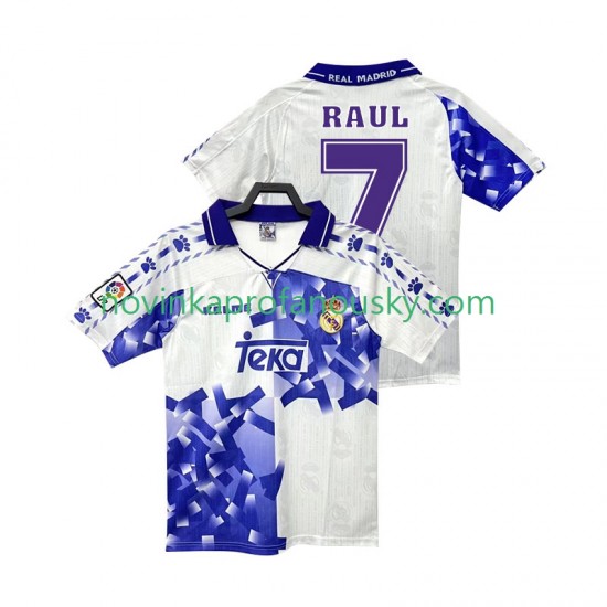 Real Madrid Dres RAUL 7 1996 1997 Retro Alternativní Fotbalové Dresy pro Muže Krátký rukáv