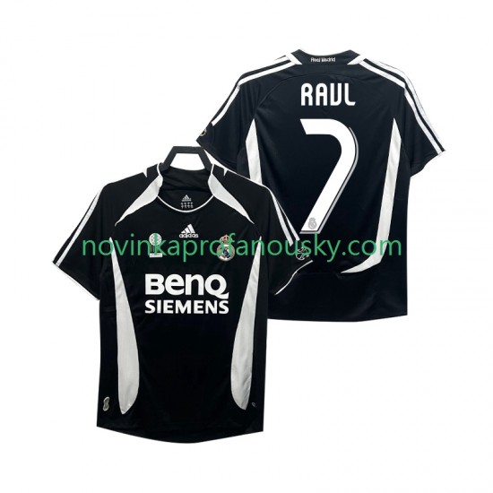 Real Madrid Dres RAUL 7 2007 Retro Alternativní Fotbalové Dresy pro Muže 2006 Krátký rukáv