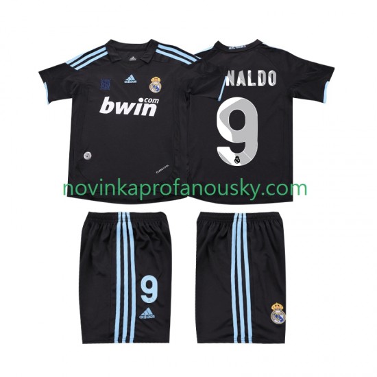 Real Madrid Dres RONALDO 9 2009 Retro Venkovní Fotbalové Dresy pro Děti 2010 Krátký rukáv