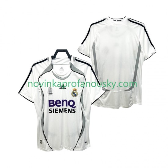 Real Madrid Dres 2007 Retro Domácí Fotbalové Dresy pro Muže 2006 Krátký rukáv