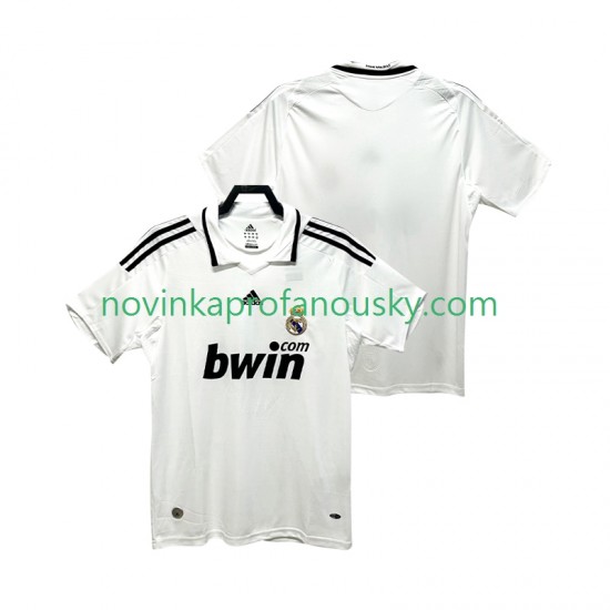 Real Madrid Dres 2009 Retro Domácí Fotbalové Dresy pro Muže 2008 Krátký rukáv