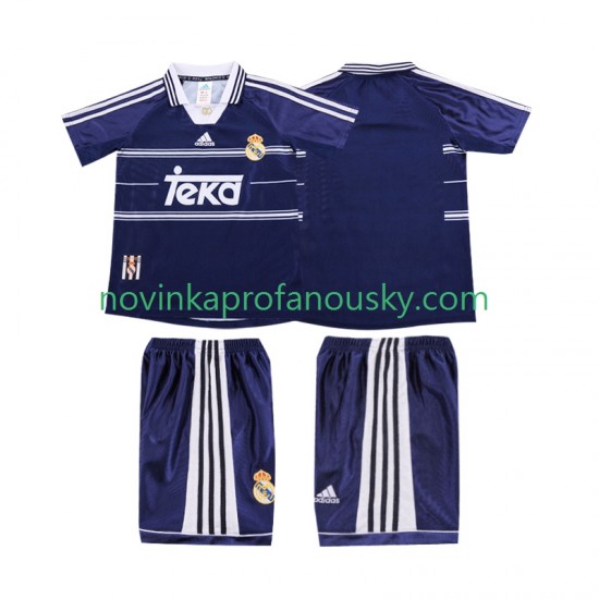 Real Madrid Dres Retro Venkovní Fotbalové Dresy pro Děti 1998 1999 Krátký rukáv