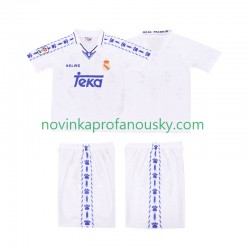 Real Madrid Dres 1996-1997 Retro Domácí Fotbalové Dresy pro Děti Krátký rukáv