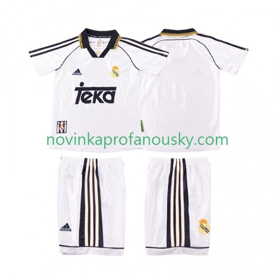 Real Madrid Dres 2000 Retro Domácí Fotbalové Dresy pro Děti 1998 Krátký rukáv