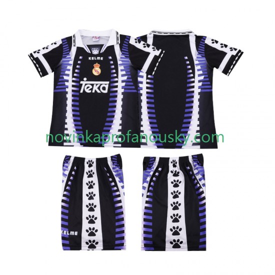 Real Madrid Dres 1997 Retro Alternativní Fotbalové Dresy pro Děti 1998 Krátký rukáv