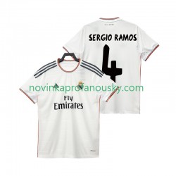Real Madrid Dres SERGIO RAMOS 4 2013 2014 Retro Domácí Fotbalové Dresy pro Muže Krátký rukáv