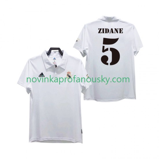 Real Madrid Dres ZIDANE 5 2003 Retro Domácí Fotbalové Dresy pro Muže 2002 Krátký rukáv
