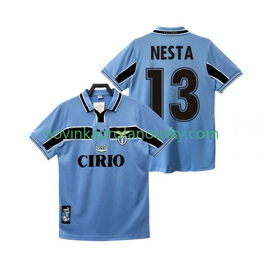 Lazio Řím Dres NESTA 13 Retro Domácí Fotbalové Dresy pro Muže 1998 1999 Krátký rukáv