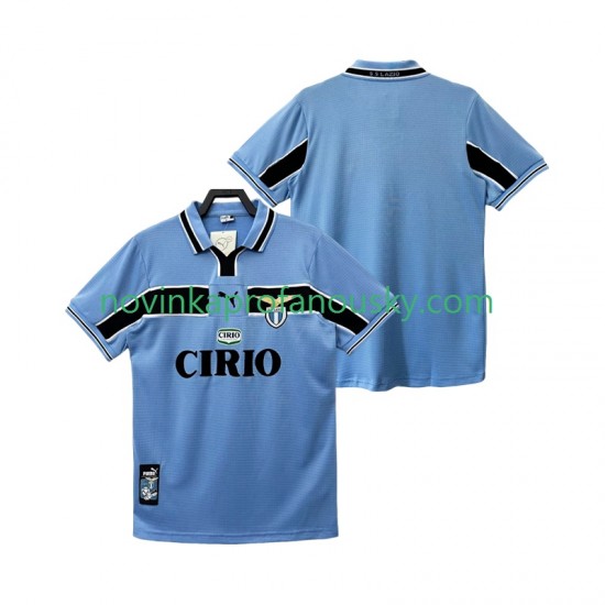 Lazio Řím Dres Retro Domácí Fotbalové Dresy pro Muže 1998 1999 Krátký rukáv