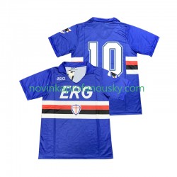 Sampdoria Dres 10 1990 1991 Retro Domácí Fotbalové Dresy pro Muže Krátký rukáv