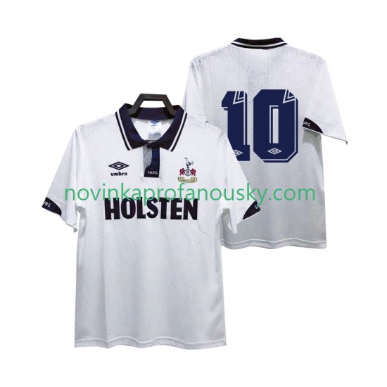 Tottenham Hotspur Dres 10 1991 1993 Retro Domácí Fotbalové Dresy pro Muže Krátký rukáv